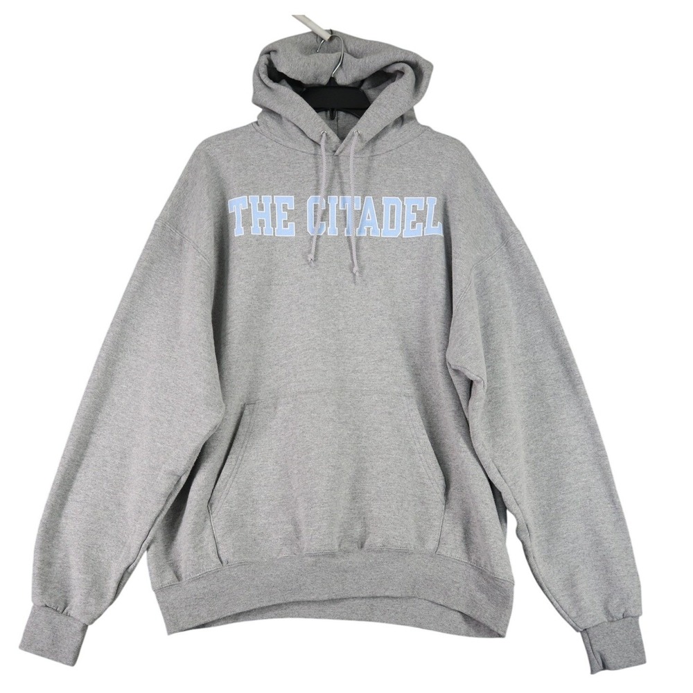 The Citadel Champion Hoodie Mens XL Grey Graphic Logo Athletic Casual